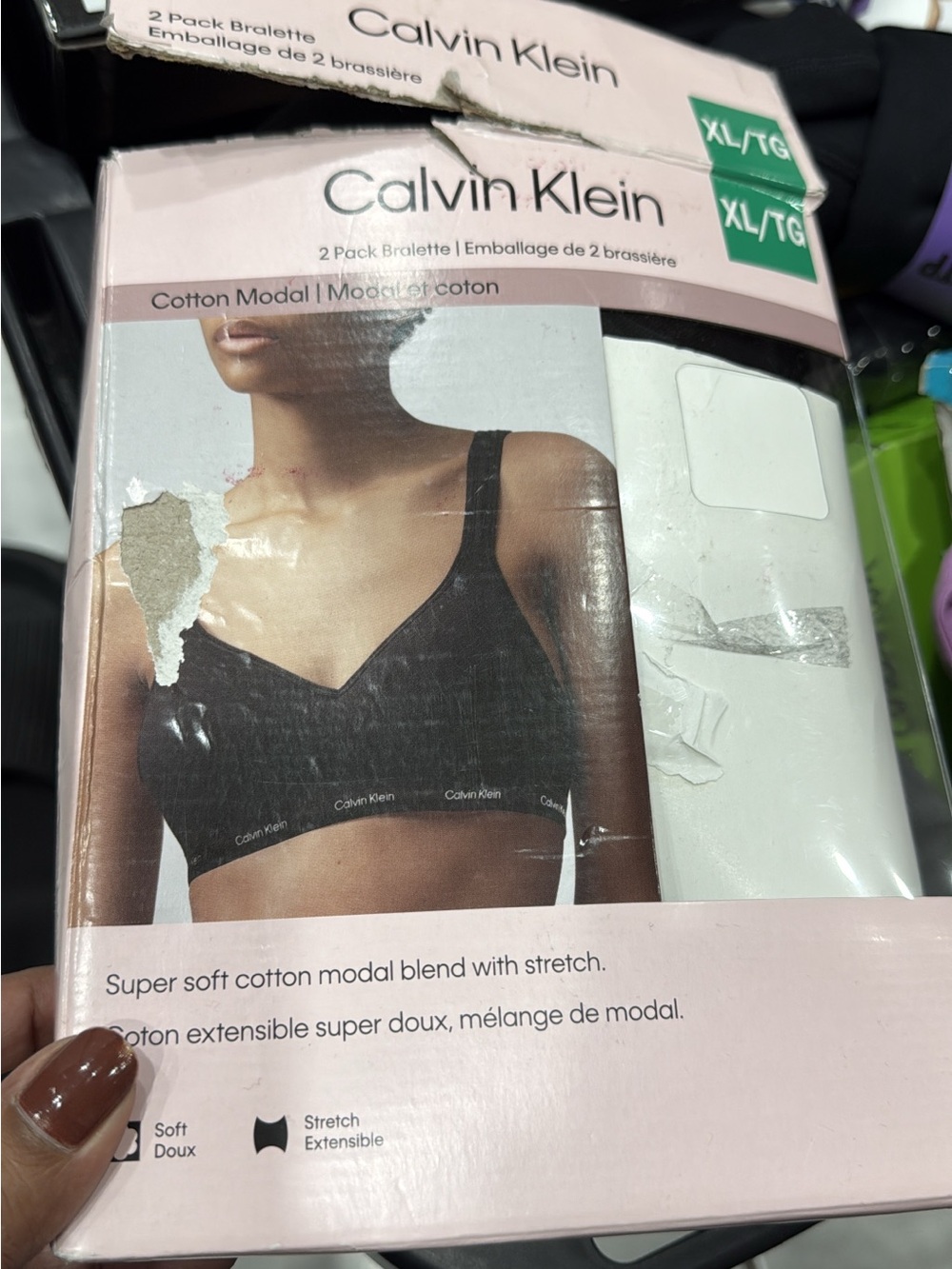 Calvin Klein Black Cotton Modal Bralette Pack (2-Pack)